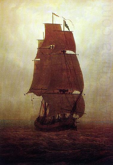 Segelschiff, Caspar David Friedrich
